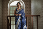 Georgette silk butta design saree with banarasi work