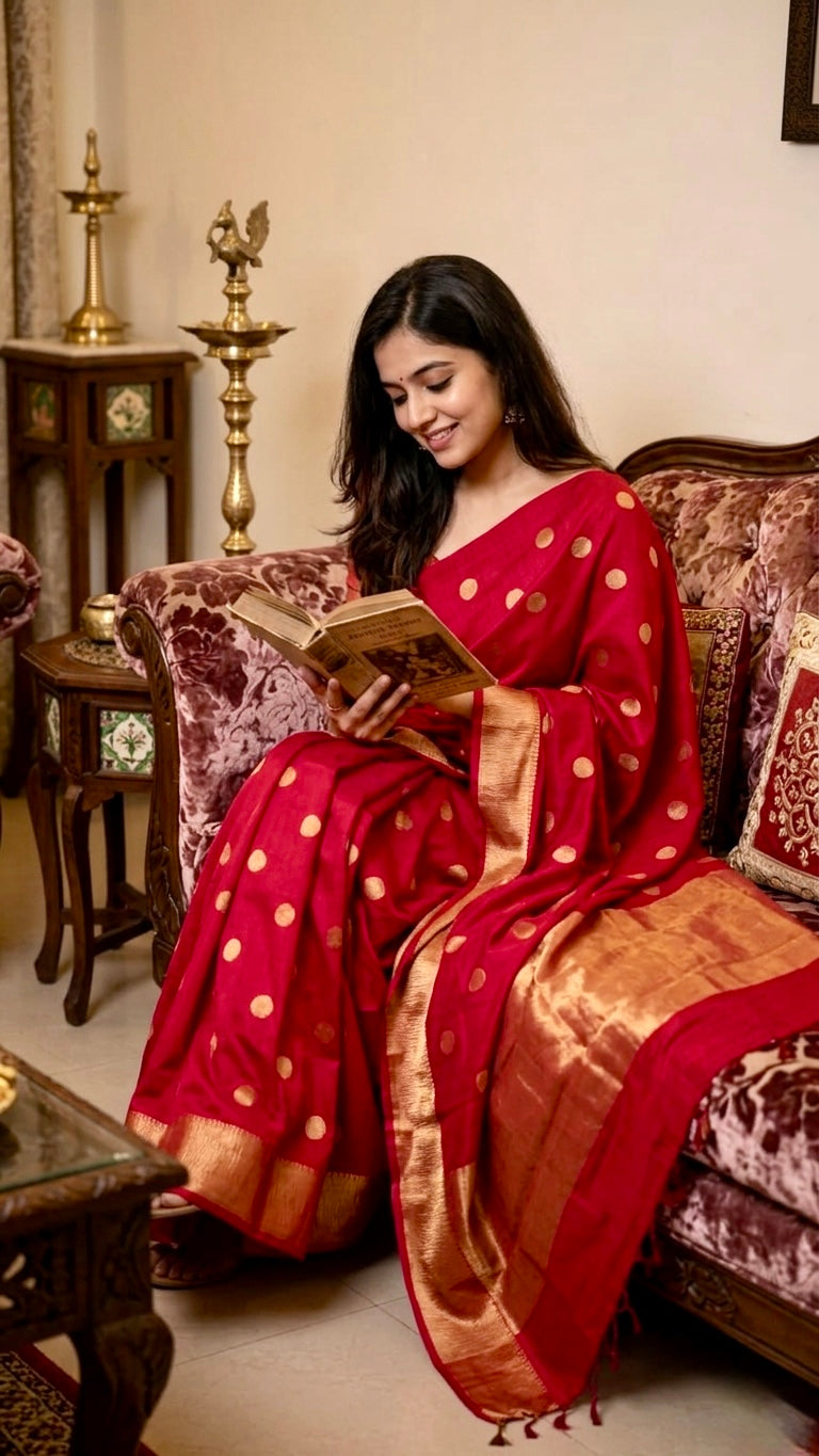 Banarasi Saree with versatile coin butti design