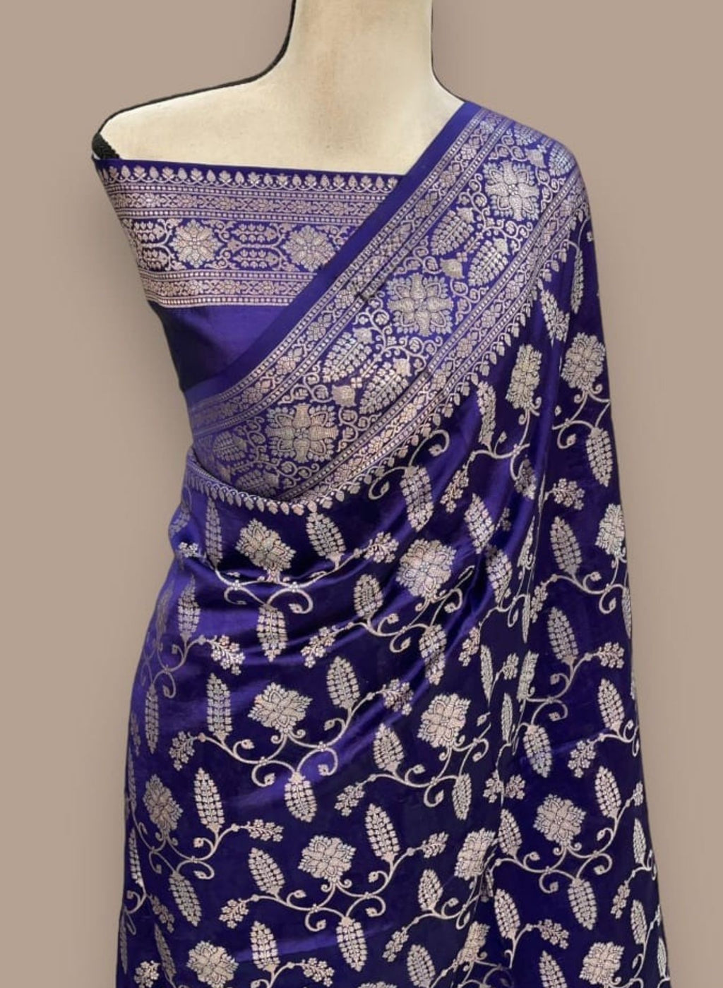 Banarasi Silk Saree with floral design