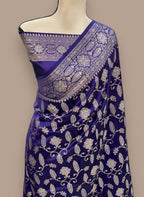 Banarasi Silk Saree with floral design