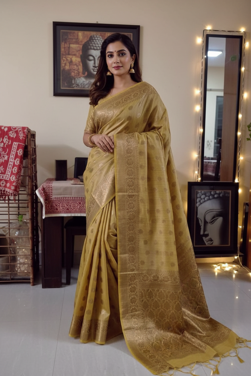 Baswada Silk Bhagalpuri Saree with Embroidery Work