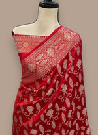 Banarasi Silk Saree with floral design