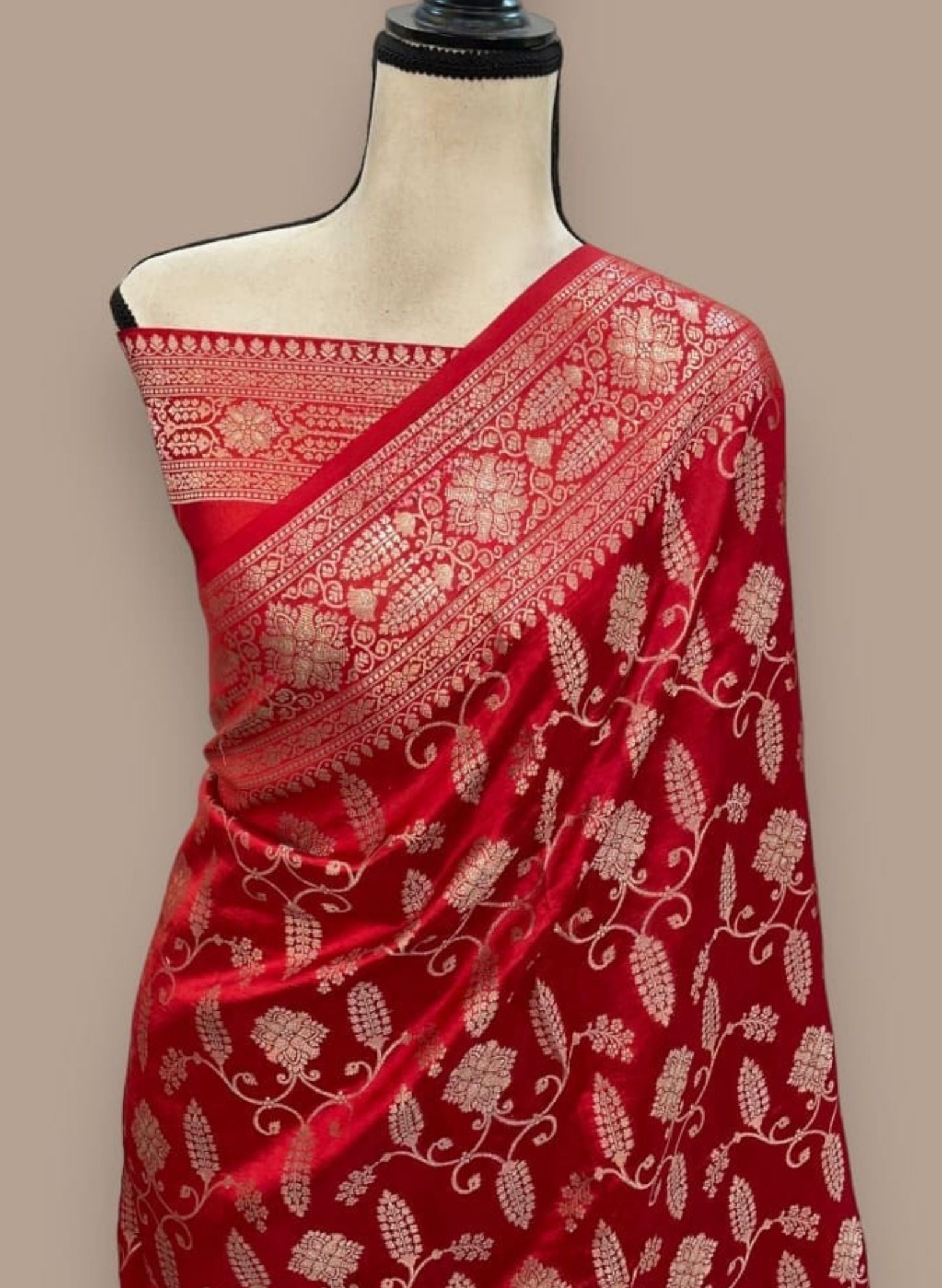 Banarasi Silk Saree with floral design