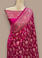 Banarasi Silk Saree with floral design