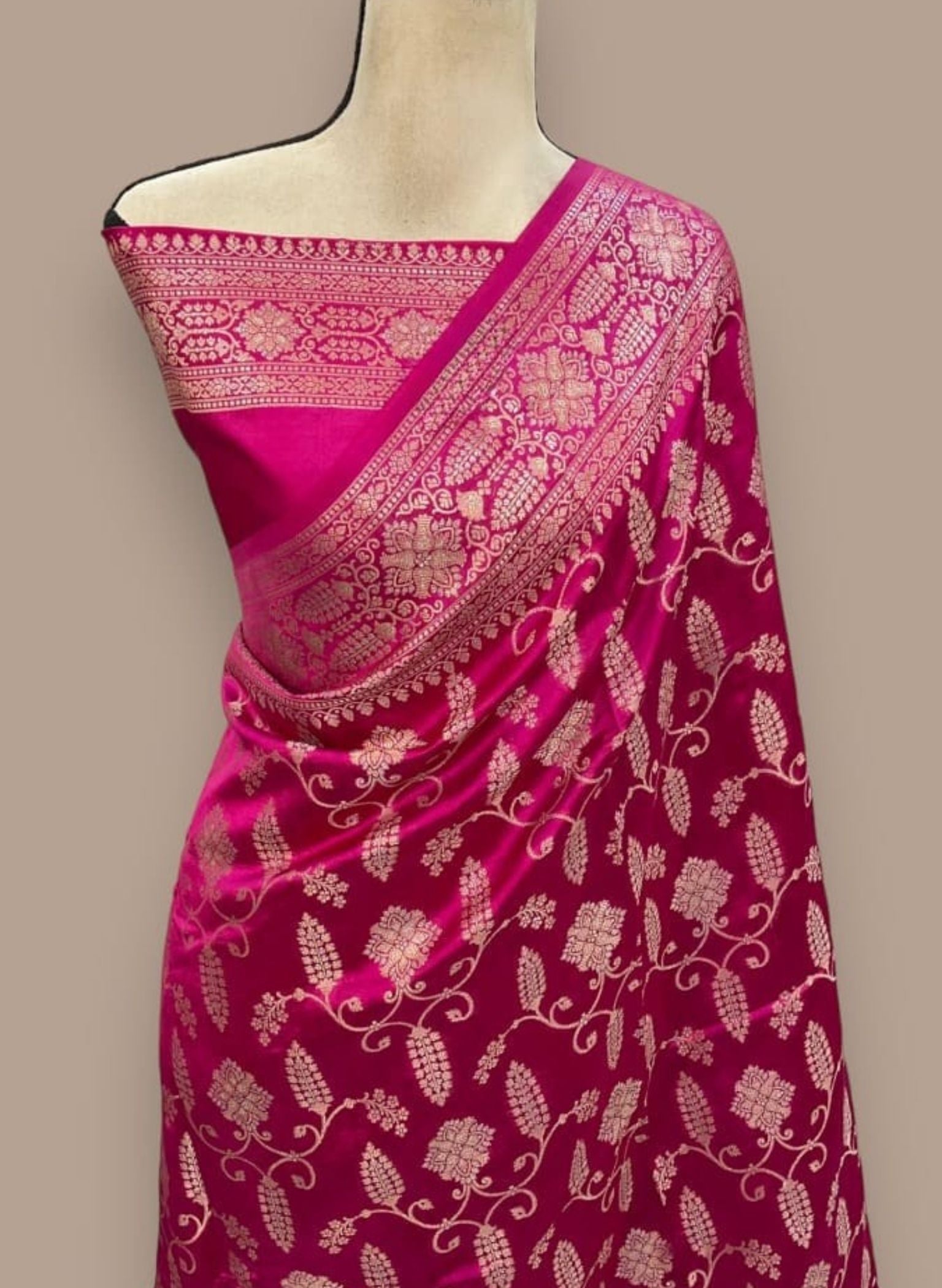 Banarasi Silk Saree with floral design