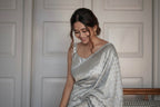 Georgette silk butta design saree with banarasi work