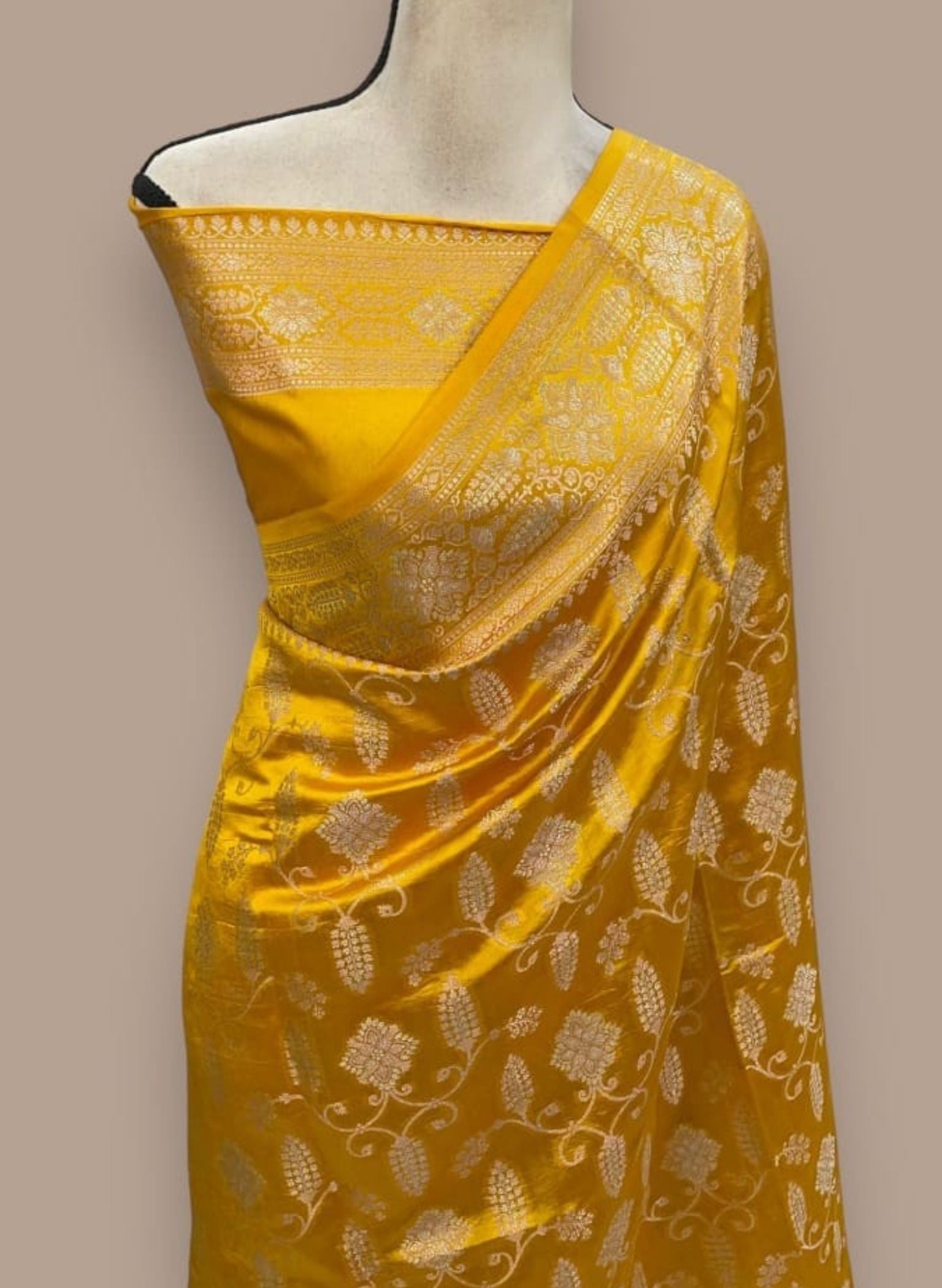 Banarasi Silk Saree with floral design