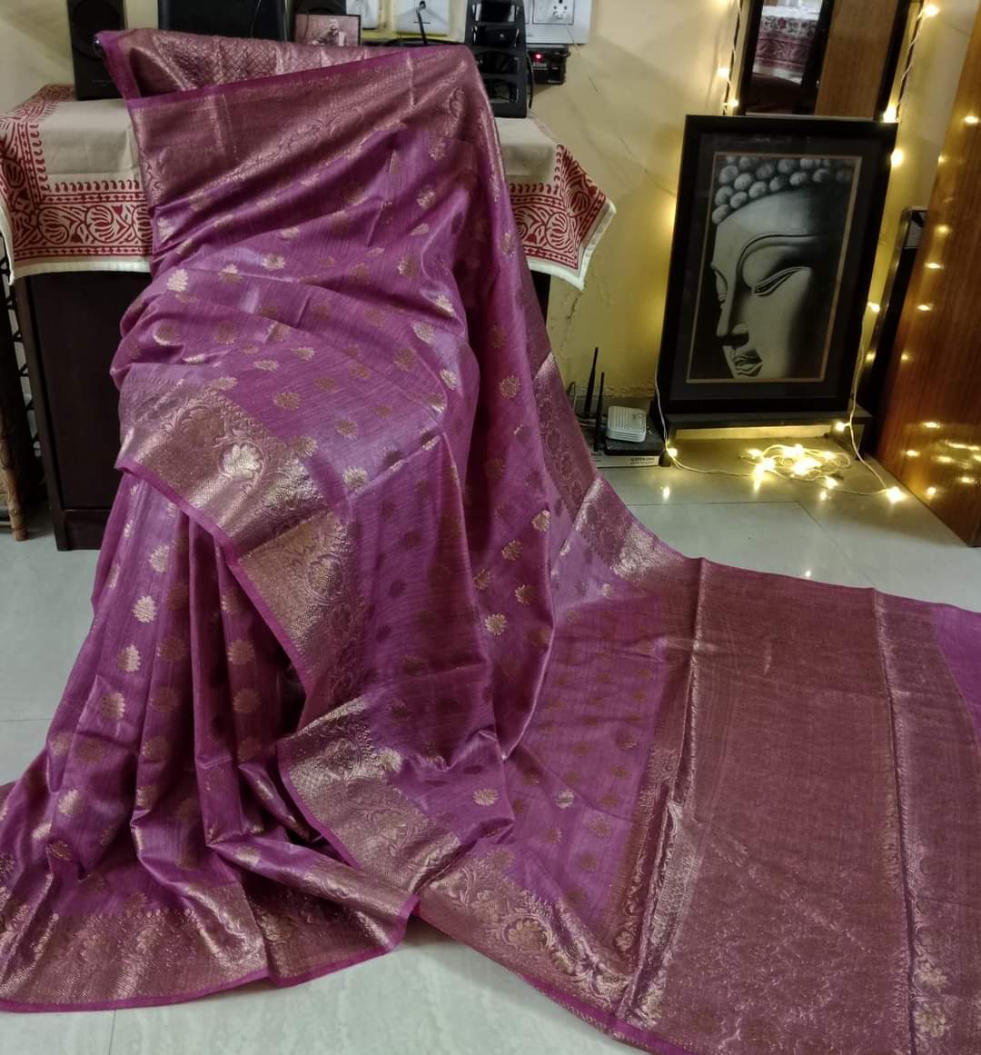 Baswada Silk Bhagalpuri Saree with Embroidery Work