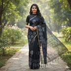 Sanganeri Print Kota Silk Bhagalpuri Saree with running blouse