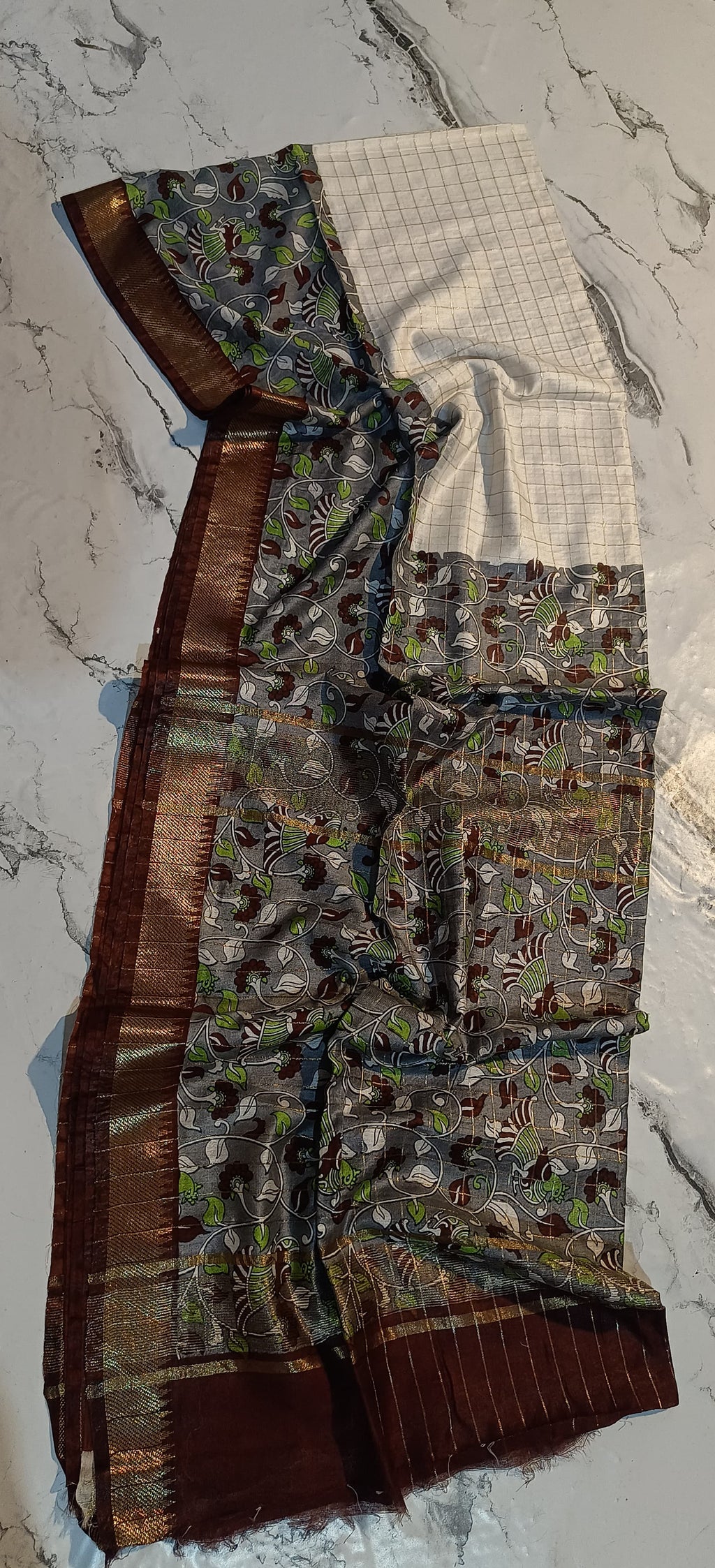 Kota silk mangalgiri kalamkari print