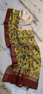 Kota silk mangalgiri kalamkari print