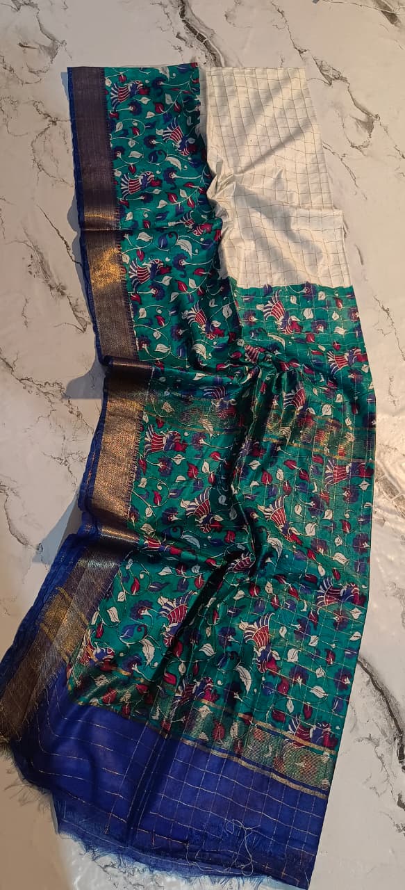 Kota silk mangalgiri kalamkari print