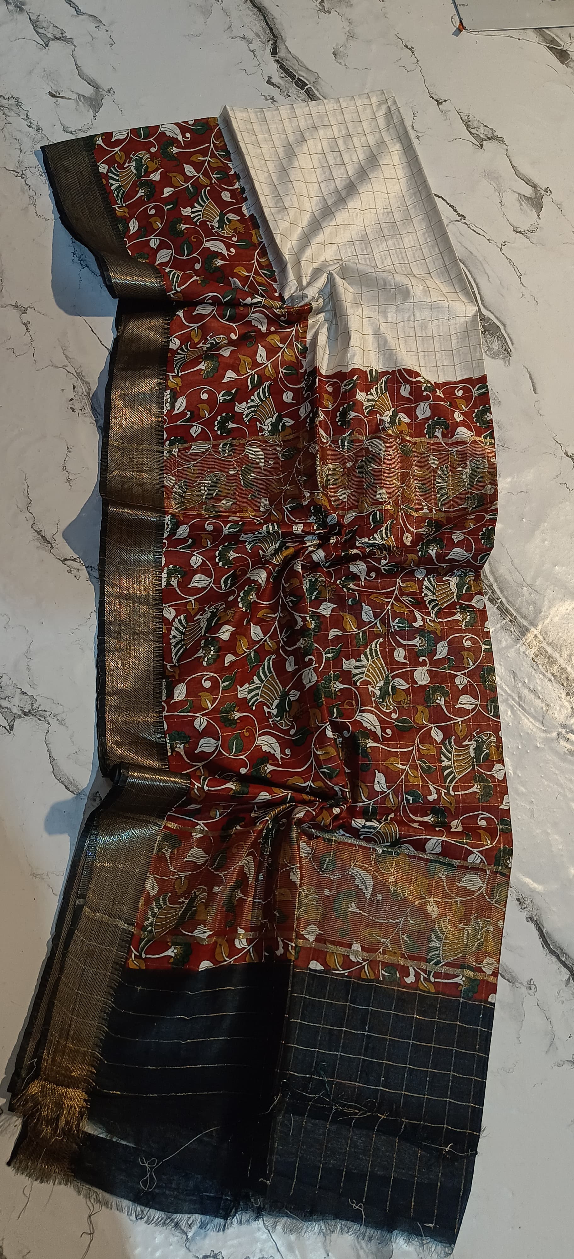 Kota silk mangalgiri kalamkari print
