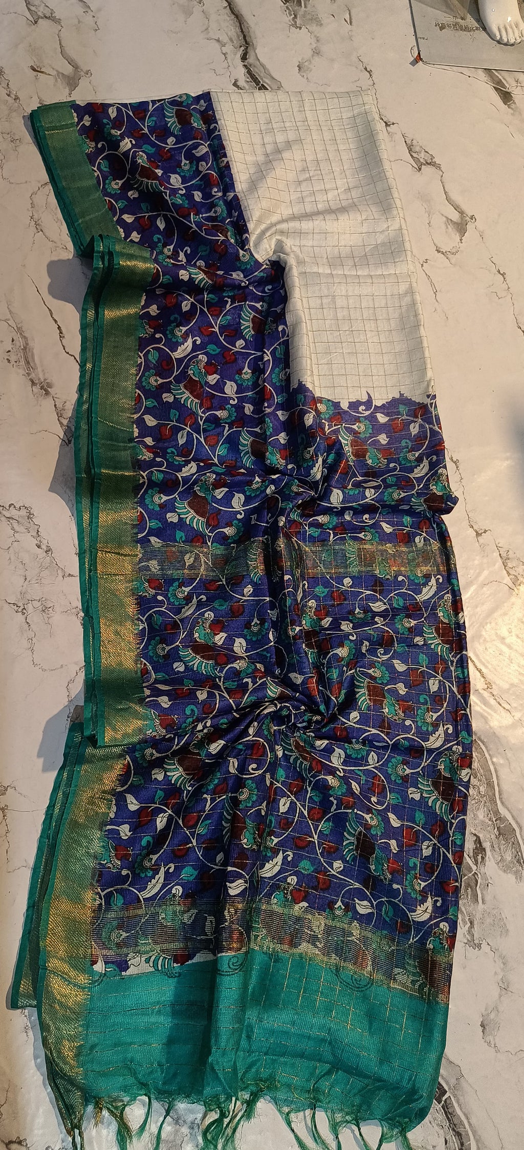 Kota silk mangalgiri kalamkari print