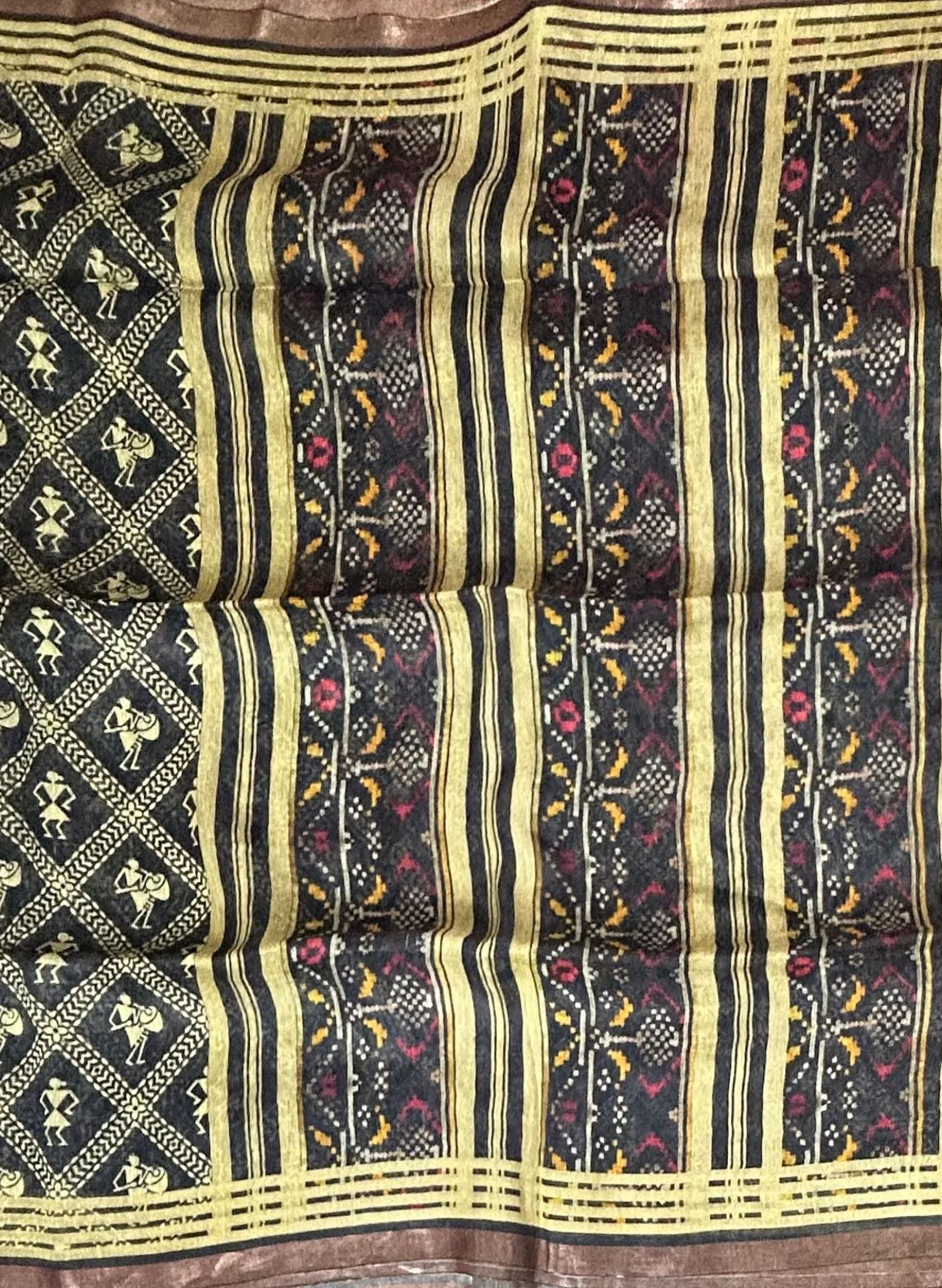 Premium Black pure linen saree